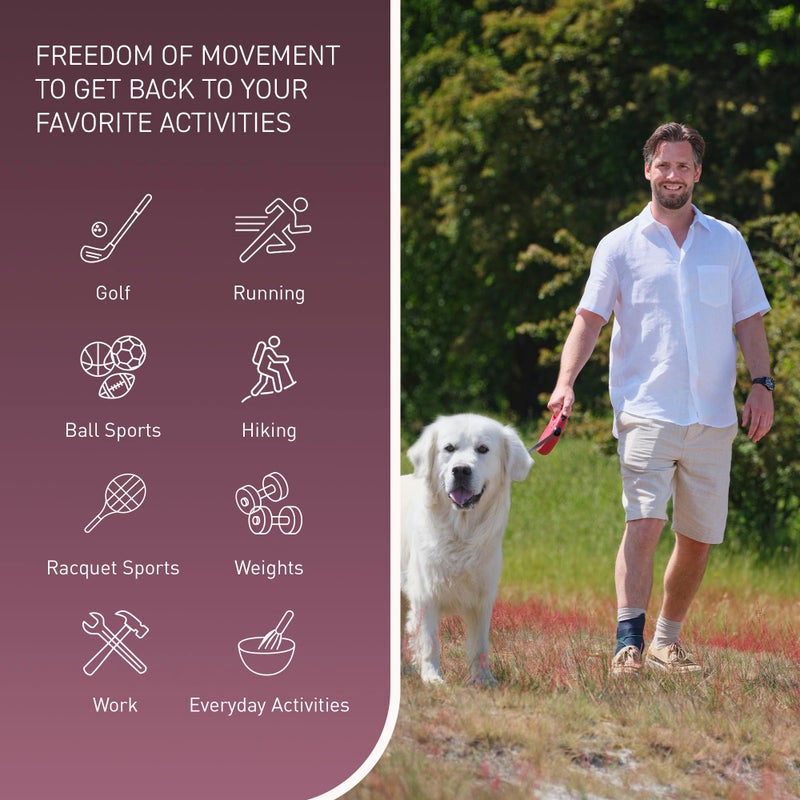 بوش PUSH med Ankle Brace Aequi Flex - حل تقويمي مشهور عالميًا لالتواء الكاحل مع دعم مثبت وأقصى حماية وتصميم مريح - Image 3